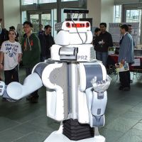 Robot Greets Presenters